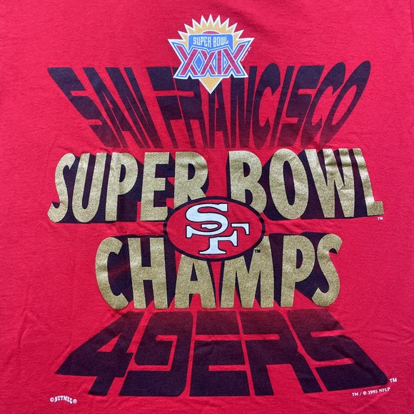 49ers Shirt Medium San Francisco USA Made Nutmeg Vintage 90s NFL Champions Men - Picture 2 of 10
